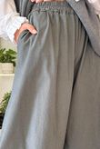 Bennie Quirky Barrel Pant Graphite Pin Stripe